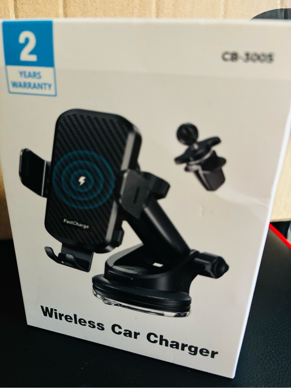 Wireless Car Charger Mount - Black FastCharge